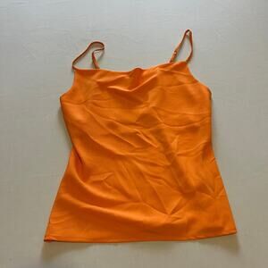 Mine casual strappy orange tank top M